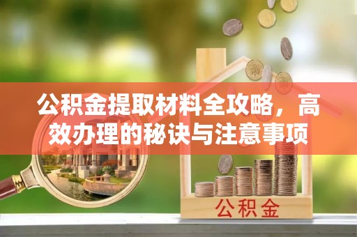 竹田公积金提取材料全攻略，高效办理的秘诀与注意事项
