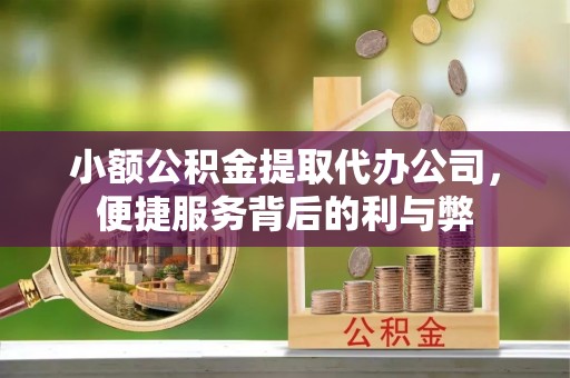 竹田小额公积金提取代办公司，便捷服务背后的利与弊