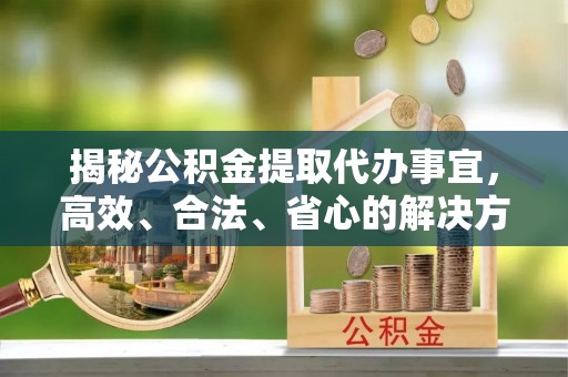 竹田揭秘公积金提取代办事宜，高效、合法、省心的解决方案