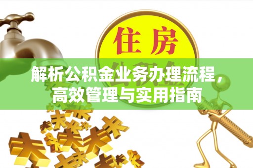 竹田解析公积金业务办理流程，高效管理与实用指南