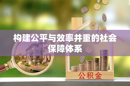 竹田构建公平与效率并重的社会保障体系
