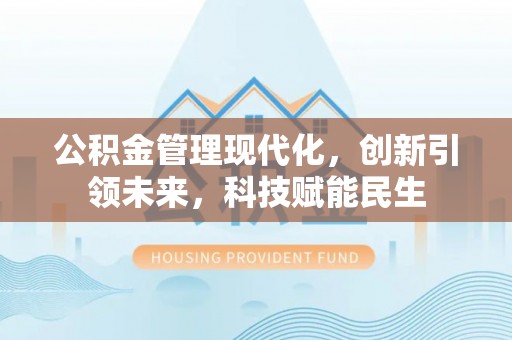 竹田公积金管理现代化，创新引领未来，科技赋能民生