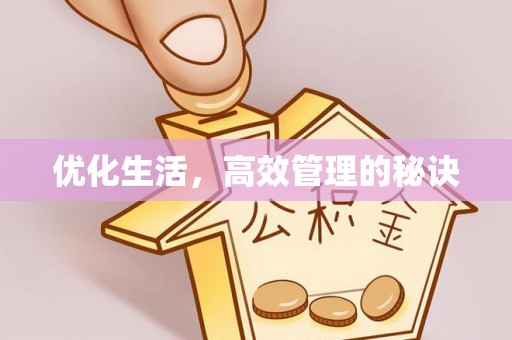竹田优化生活，高效管理的秘诀