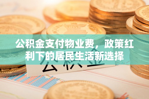 竹田公积金支付物业费，政策红利下的居民生活新选择