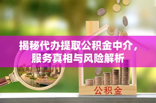 竹田揭秘代办提取公积金中介，服务真相与风险解析